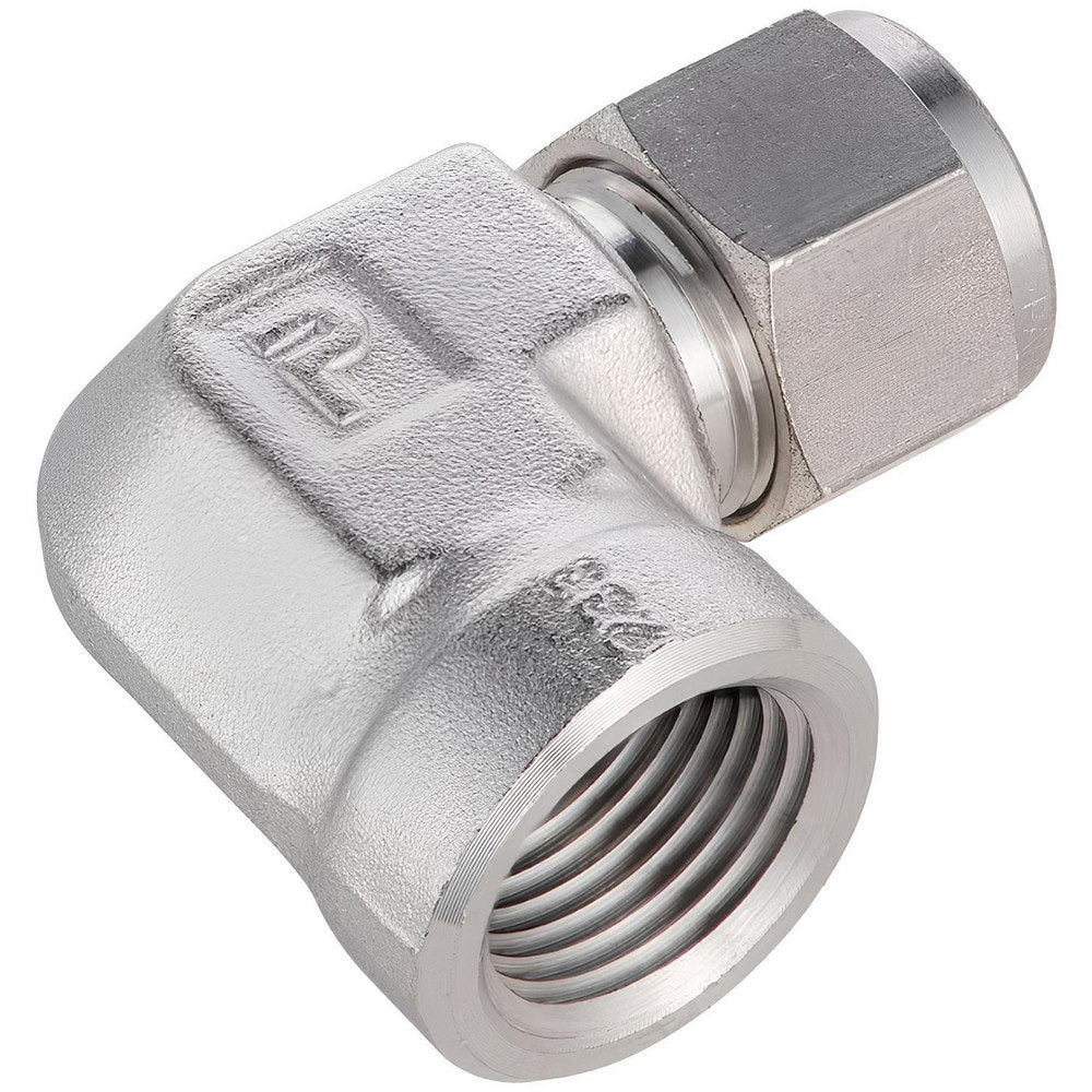 Compression Tube Female Elbow: 1/2-14