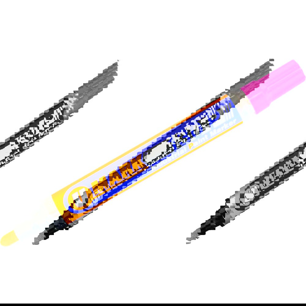 Markers & Paintsticks; Marker Type: Liquid Paint Marker; Tip Shape: Bullet; Chisel; Color: Pink; Ink Type: Oil Base; Tip Type: Reversible; Bullet; Chisel; For Use On: Dry or Damp Wood; Tape; Glass; Rusty and Oily Metal; Wax Cartons; Ceramic; Tile; Plastic