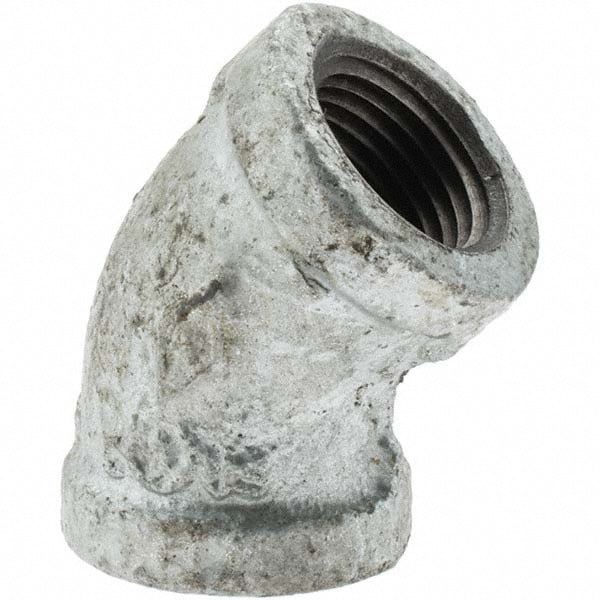 Malleable Iron Pipe 45 &deg; Elbow: 1/2