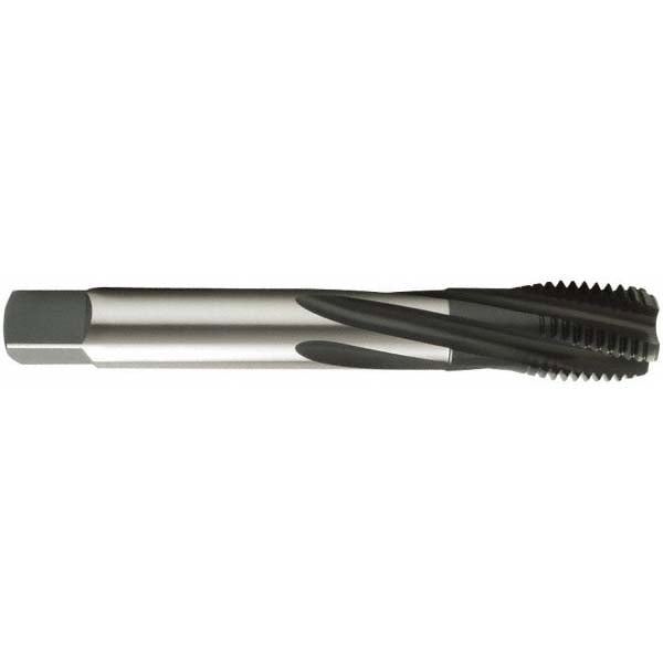 Spiral Flute Tap: 2 to 4-1/2 UNC, 6 Flutes, Modified Bottoming, 2B Class of Fit, Vanadium High Speed Steel, Oxide Coated