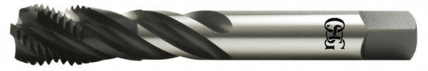 Spiral Flute Tap: UNF, 4 Flute, Modified Bottoming, 2B Class of Fit, High-Speed Steel, Steam Oxide Finish