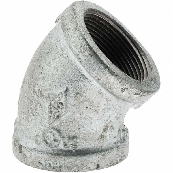 Malleable Iron Pipe 45 &deg; Elbow: 1-1/2