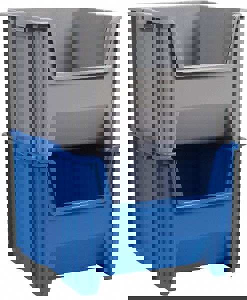 Plastic Hopper Stacking Bin: Red