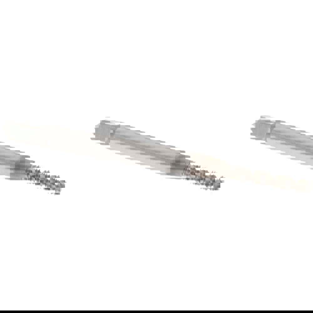 Spiral Flute Tap: #2-56, UNC, 2 Flute, Modified Bottoming Chamfer, 2B Class of Fit, Vanadium High-Speed Steel, Nitride Finish