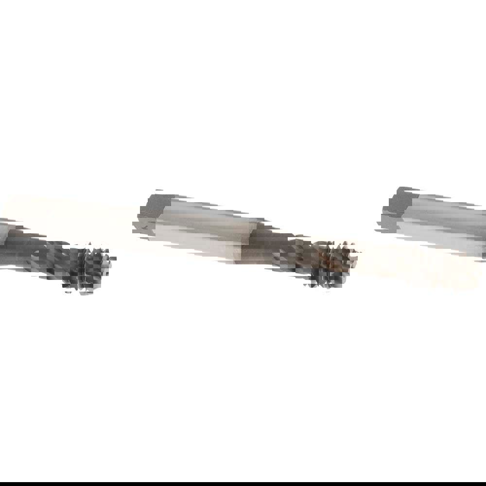 Spiral Flute Tap: 5/16-18, UNC, 3 Flute, Modified Bottoming Chamfer, 2B Class of Fit, Vanadium High-Speed Steel, Nitride Finish