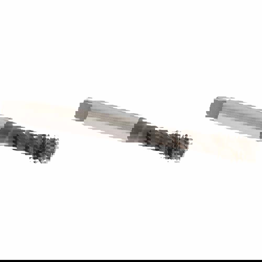 Spiral Flute Tap: 3/8-16, UNC, 3 Flute, Modified Bottoming Chamfer, 3B Class of Fit, Vanadium High-Speed Steel, Nitride Finish