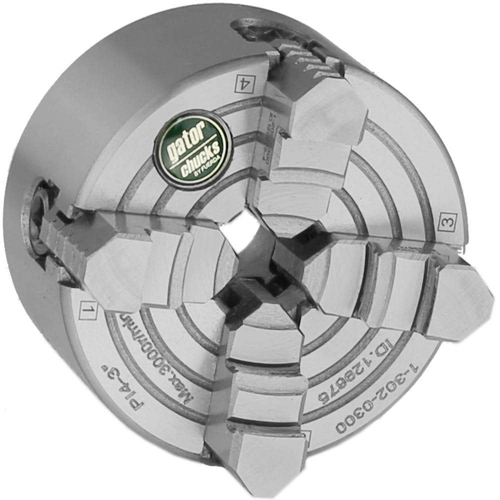 Manual Lathe Chuck: 4 Jaws, 4