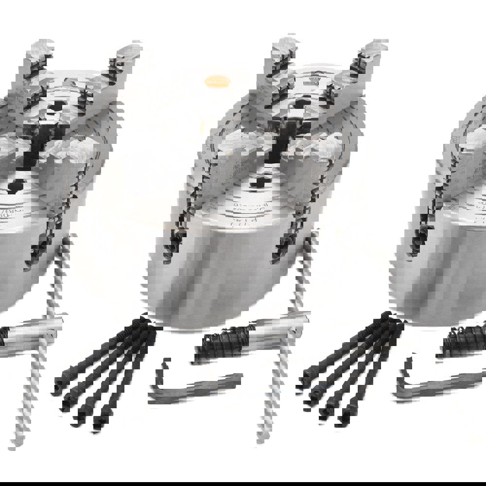 Manual Lathe Chuck: 4 Jaws, 8