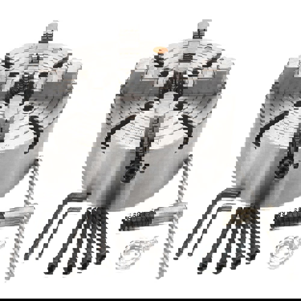 Manual Lathe Chuck: 4 Jaws, 10