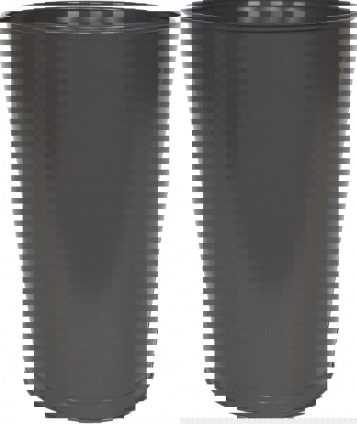 Trash Can: 28 qt, Round, Gray