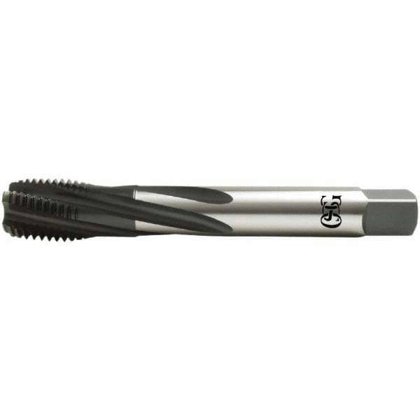 Spiral Flute Tap: 3/4-16 UNF, 4 Flutes, Modified Bottoming, 2B Class of Fit, Vanadium High Speed Steel, Oxide Coated
