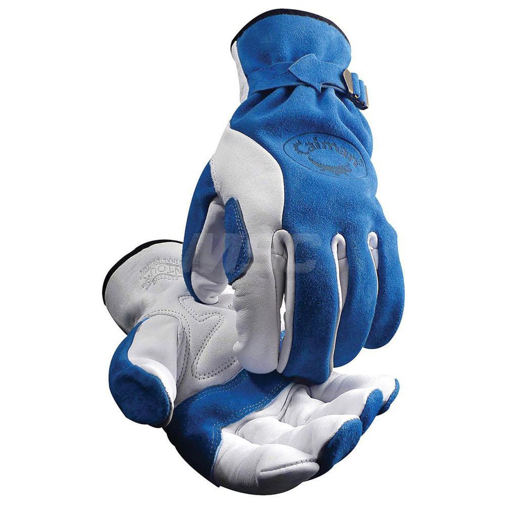 Welding Gloves: Caiman 1302, Size 2X-Large, Uncoated-Coated, Grain Cowhide Leather & Split Cowhide Leather, Pair