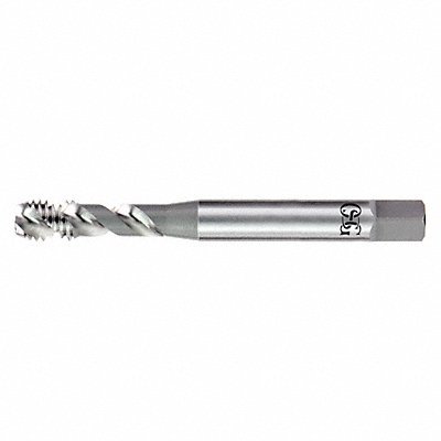 #2-56 UNC, 2 Flute, 50&deg; Helix, Semi-Bottoming Chamfer, V Finish, High Speed Steel Spiral Flute STI Tap