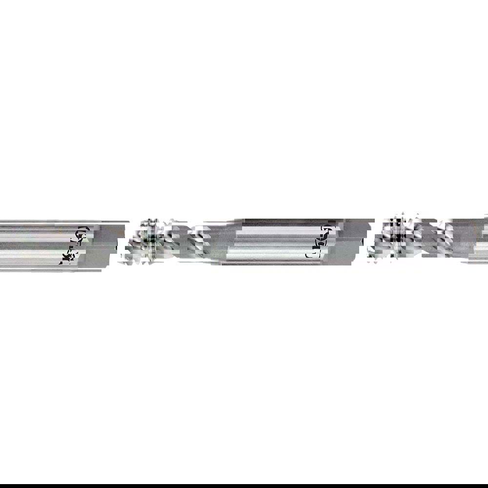 #8-32 UNC, 2 Flute, 50&deg; Helix, Semi-Bottoming Chamfer, Bright Finish, High Speed Steel Spiral Flute STI Tap