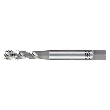 7/16-20 UNF, 3 Flute, 50&deg; Helix, Semi-Bottoming Chamfer, Bright Finish, High Speed Steel Spiral Flute STI Tap