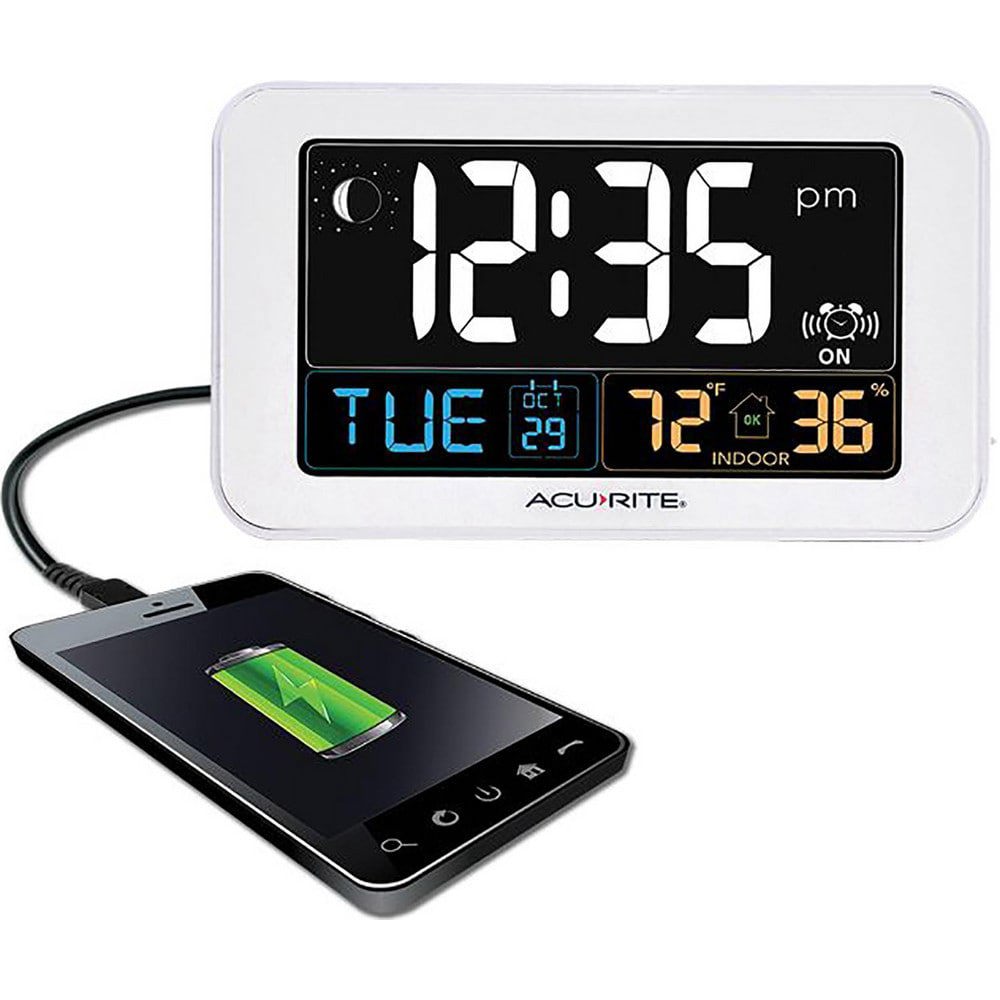 Clocks & Multi-Function Clocks; Type: Digital ; Color: White