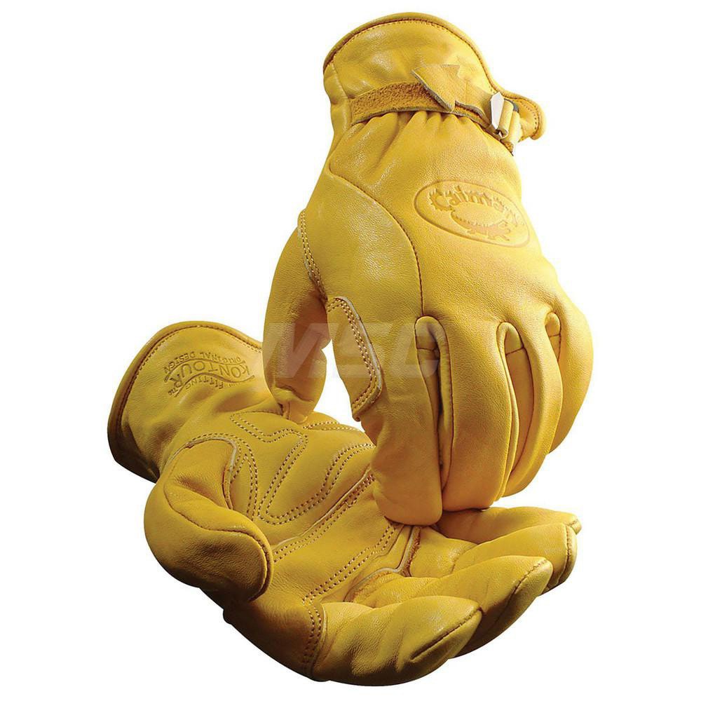 Welding Gloves: Size Medium, Uncoated, Grain Cowhide Leather, Mining & Transportation Application