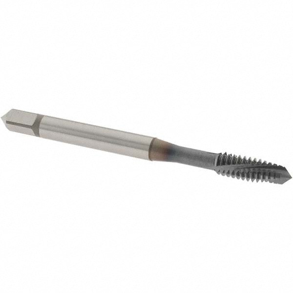 Spiral Point Tap: #10-24 UNC, 3 Flutes, Plug, 2B Class of Fit, Powdered Metal, V Coated