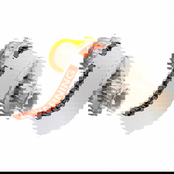 Label Maker Label: Black & Orange on White, Vinyl, 4