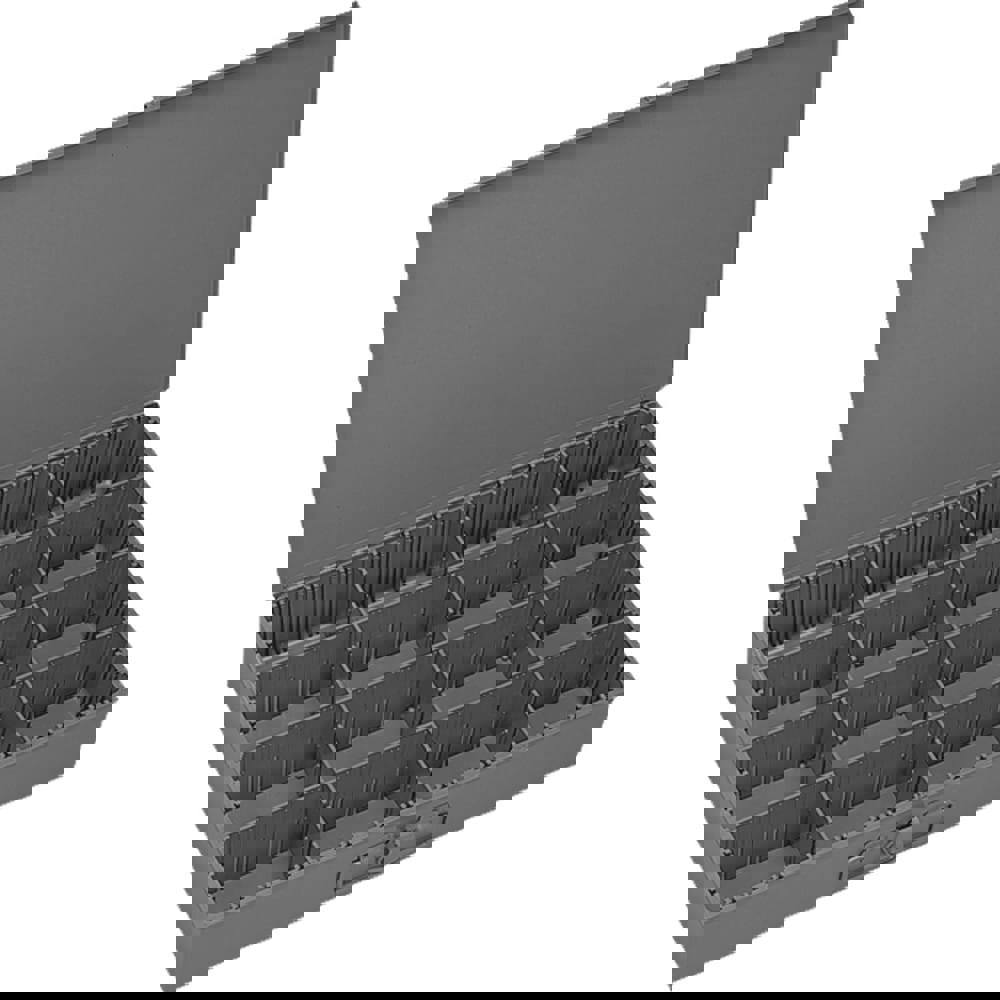 Small Parts Boxes & Organizers; Product Type: Compartment Box ; Width (Inch): 18 ; Depth (Inch): 12 ; Height (Inch): 3 ; Color: Blue ; Additional Information: Compartments are Adjustable