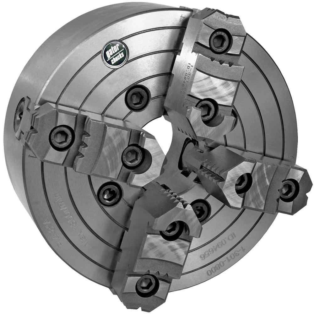 Manual Lathe Chuck: 4 Jaws, 8