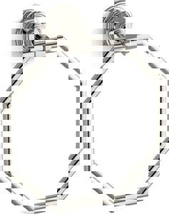 Octagonal Closed Towel Ring in Vibrant Polished Nickel