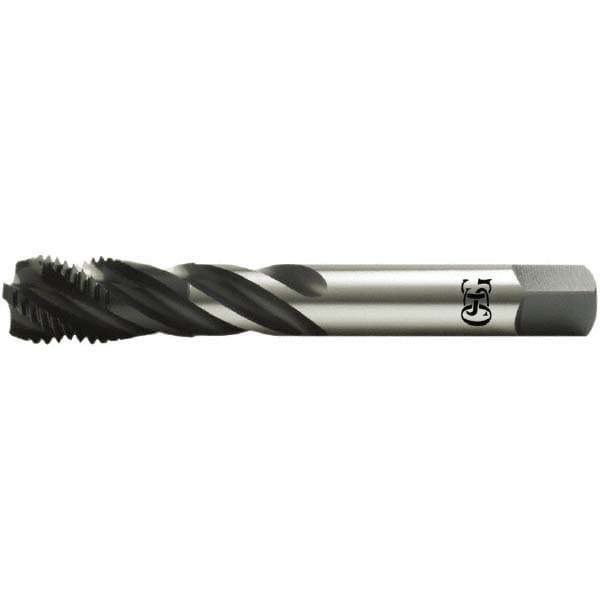 Spiral Flute Tap: M16x2.00 Metric Coarse, 4 Flutes, Modified Bottoming, Vanadium High Speed Steel, Oxide Coated
