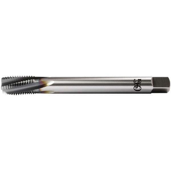 Spiral Flute Tap: M36x4.00 Metric Coarse, 6 Flutes, Plug, Vanadium High Speed Steel, TICN Coated