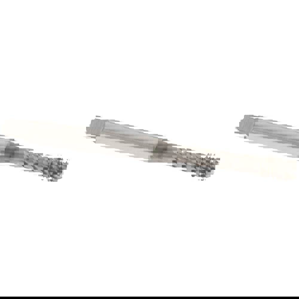 Spiral Flute Tap: M6x1, Metric Coarse, 3 Flute, Modified Bottoming Chamfer, 6H Class of Fit, Vanadium High-Speed Steel, Nitride Finish