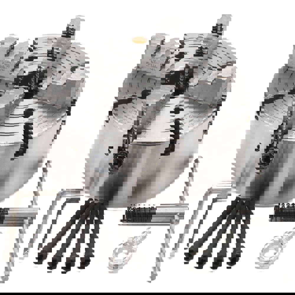 Manual Lathe Chuck: 4 Jaws, 10