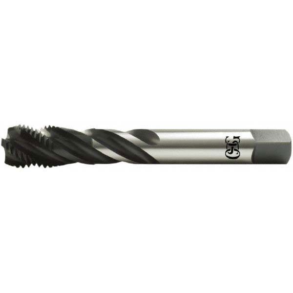 Spiral Flute Tap: M16x2.00 Metric Coarse, 4 Flutes, Modified Bottoming, 6H Class of Fit, Vanadium High Speed Steel, Oxide Coated