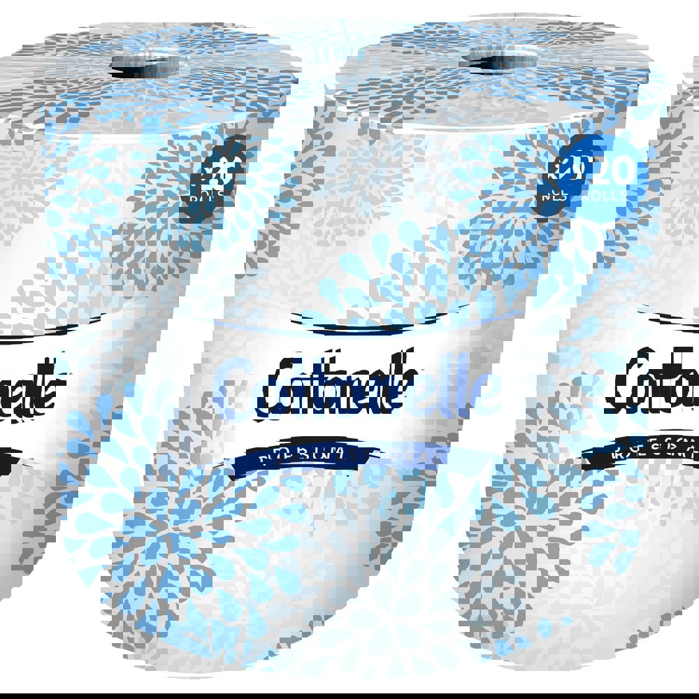 Professional Standard Roll Toilet Paper, 2-Ply, White, Compact Case for Easy Storage