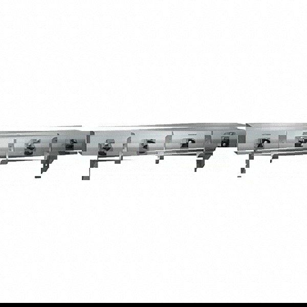 Mop & Broom Wall Hooks; Wall Hook Type: Utility Shelf w/Holders ; Material: Stainless Steel ; Finish: Satin ; Number of Holders: 7.0 ; Includes: (3) Rag Hooks; (4) Mop Holders; Drying Rod ; UNSPSC Code: 47131600
