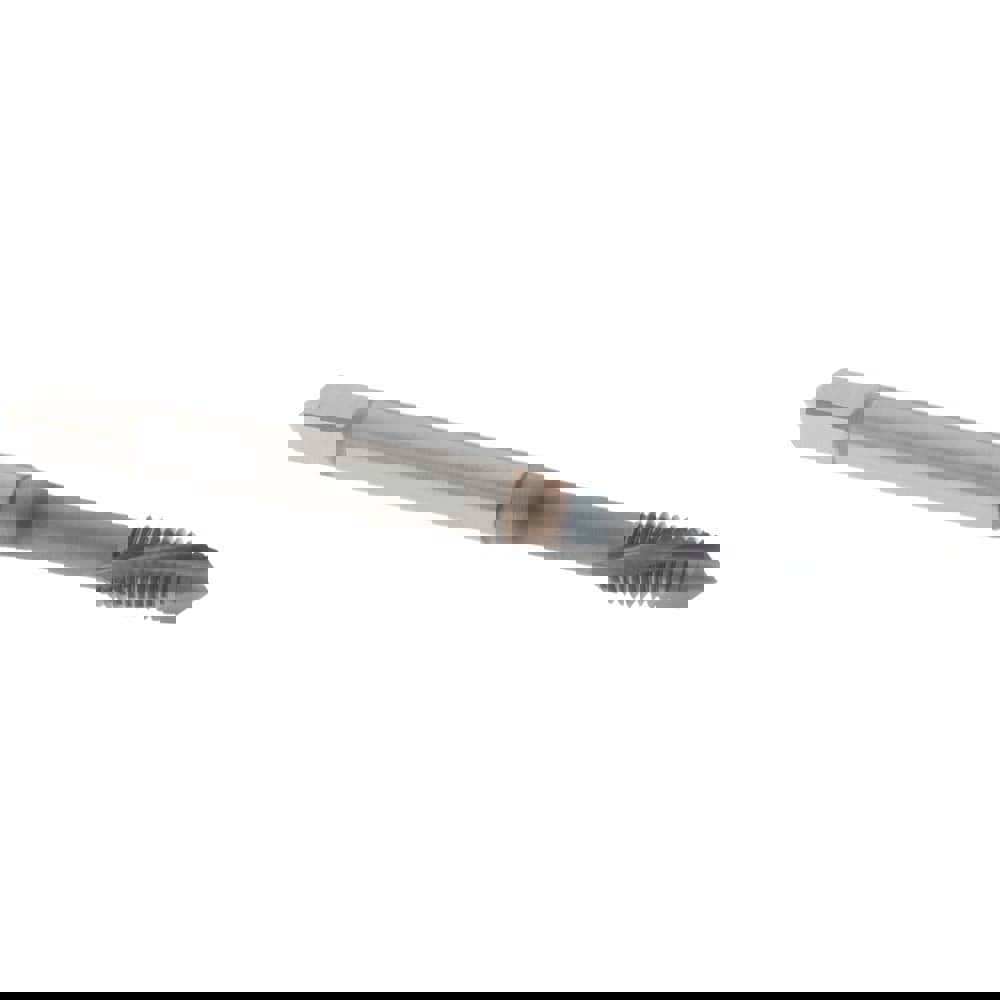 Spiral Flute Tap: M5x0.80 Metric Coarse, 3 Flutes, Plug, 6H Class of Fit, Cobalt, Nitride Coated