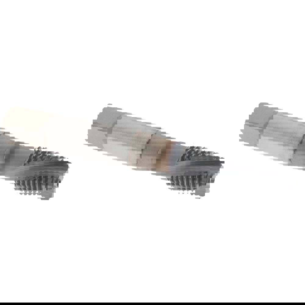 Spiral Flute Tap: M10x1.25 Metric Fine, 3 Flutes, Plug, Cobalt, Nitride Coated