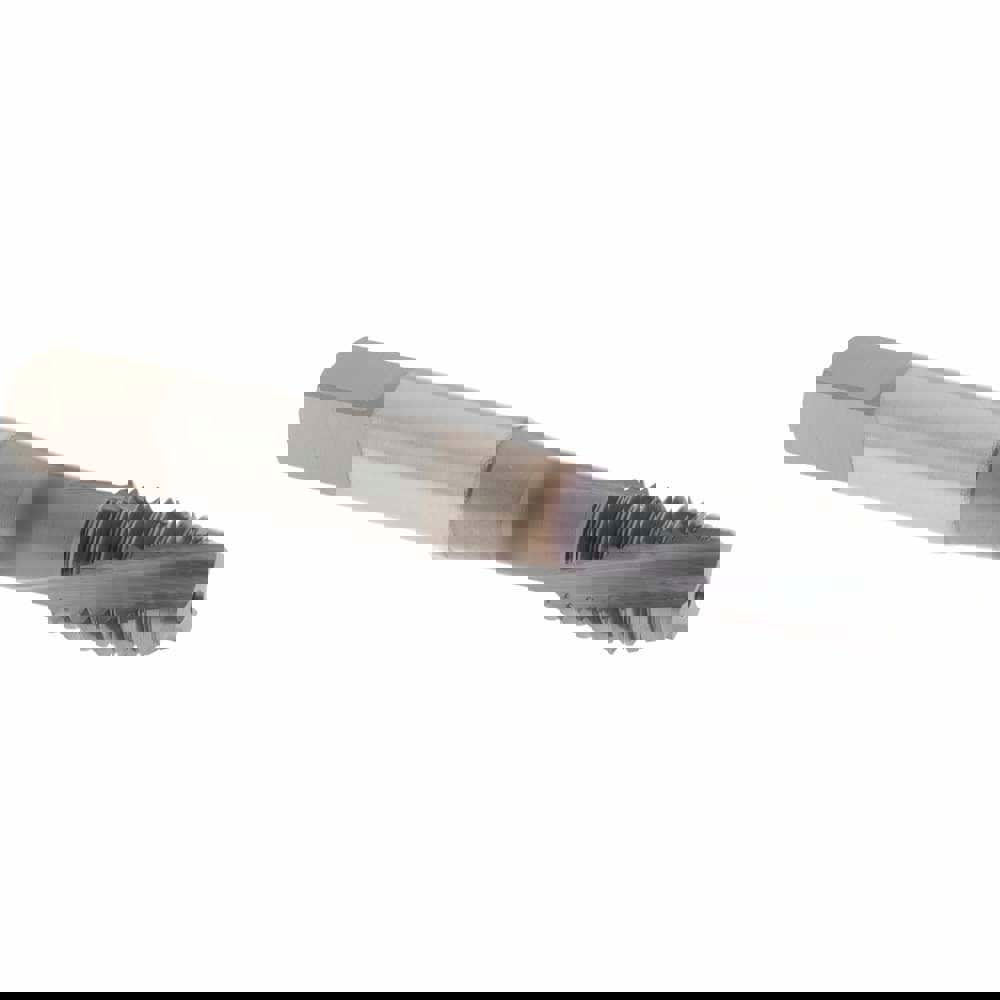 Spiral Flute Tap: M10x1.50 Metric Coarse, 3 Flutes, Plug, 6H Class of Fit, Cobalt, Nitride Coated