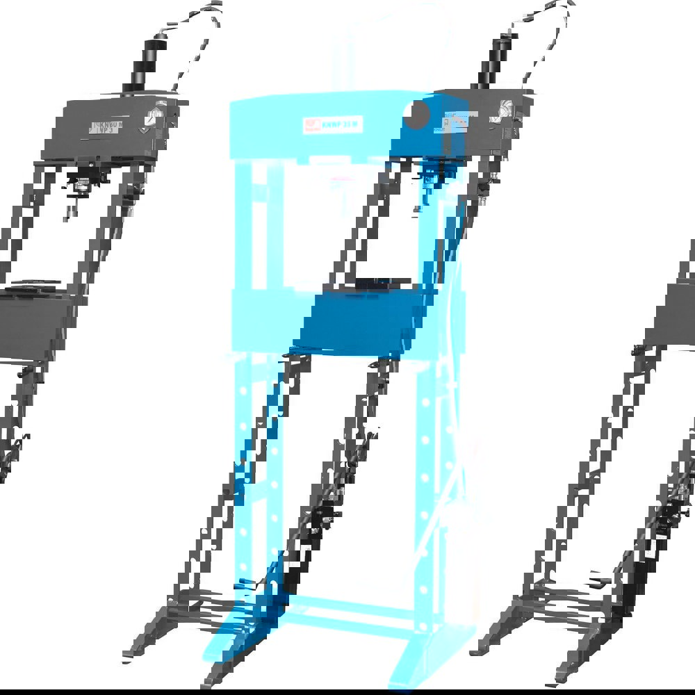 Shop Presses; Power Type: Hydraulic ; Frame Type: H-Frame Movable Table ; Pressure: 33 ; Stroke: 6.3000 ; Minimum Ram To Table: 6.85in ; Ram Return Operation: Release Valve