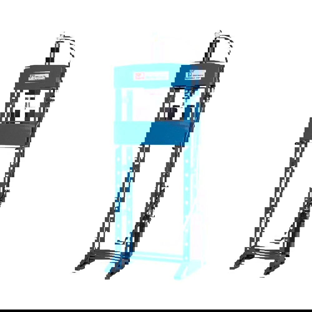 Shop Presses; Power Type: Hydraulic ; Frame Type: H-Frame Movable Table ; Pressure: 17 ; Stroke: 6.3000 ; Minimum Ram To Table: 4.52in ; Ram Return Operation: Release Valve