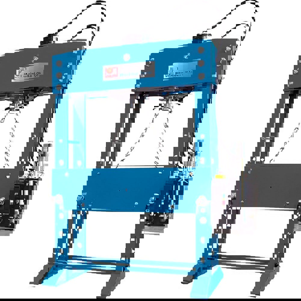 Shop Presses; Power Type: Hydraulic ; Frame Type: H-Frame Movable Table ; Pressure: 66 ; Stroke: 15.0000 ; Minimum Ram To Table: 7.51in ; Ram Return Operation: Release Valve