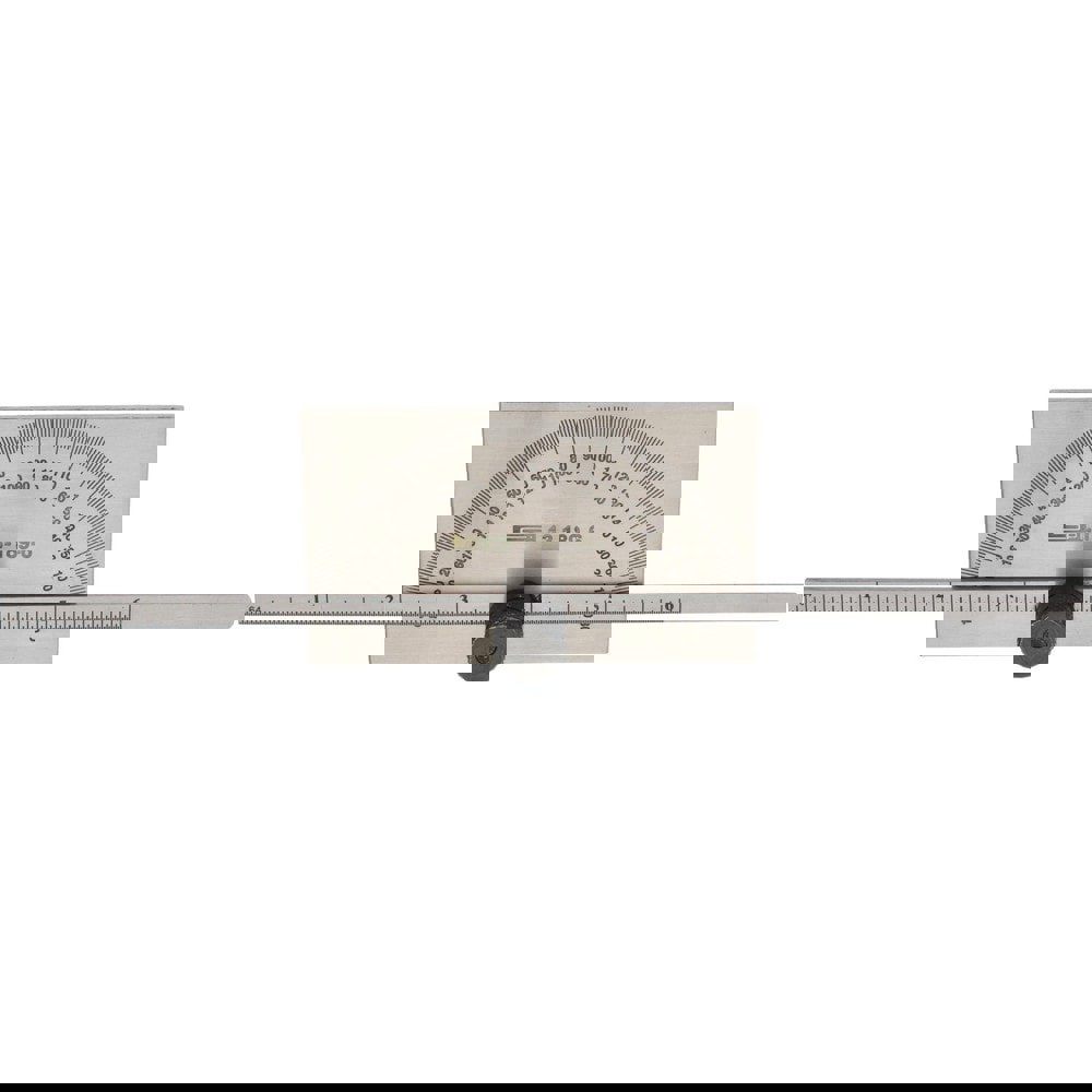 0 to 6 Inch Rule Measurement Range, 0 to 180&deg; Angle Measurement Range, Rectangle Head Protractor and Depth Gage
