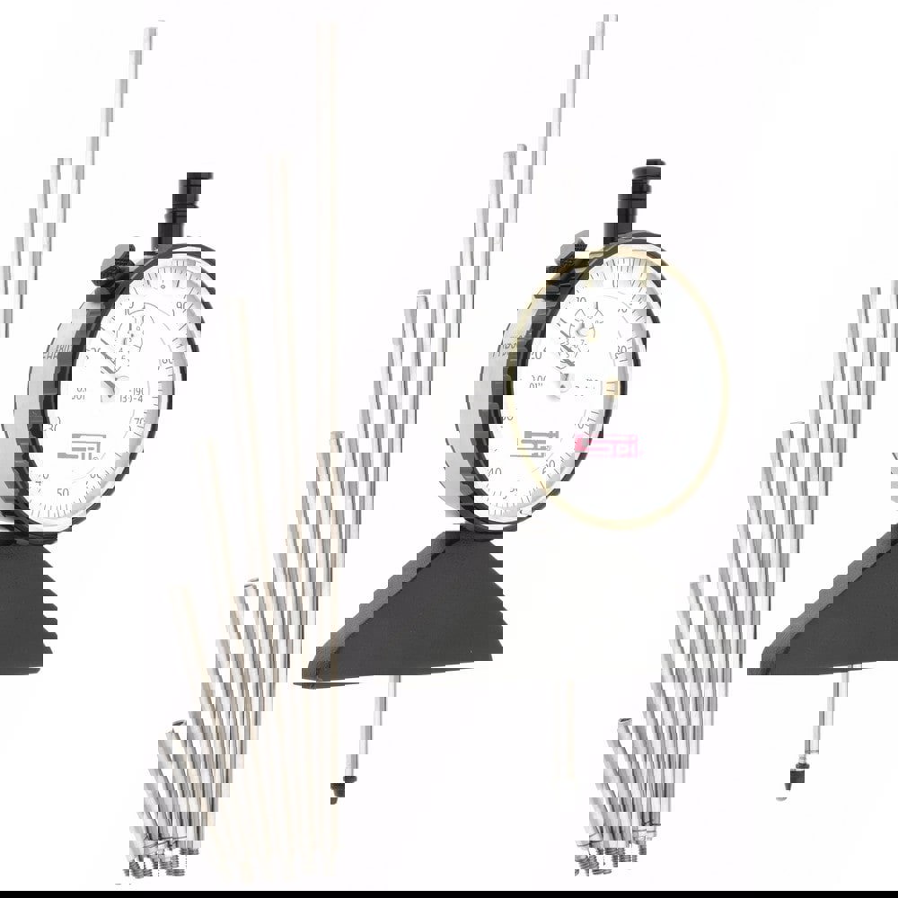 0 to 22 Inch Range, Steel, White Dial Depth Gage