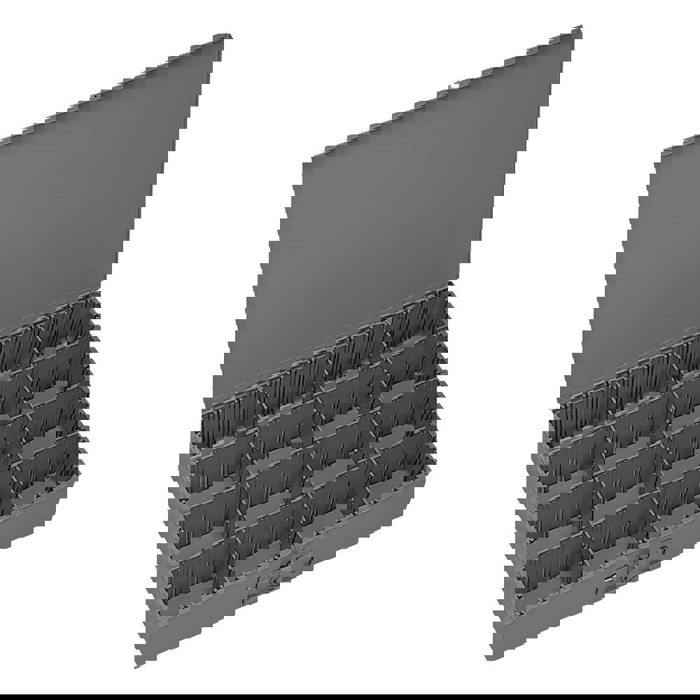 Small Parts Storage Drawers; Drawer Type: Large Storage Drawer ; Number Of Compartments: 16.000 ; Removable Dividers: No ; Drawer Material: Steel ; Color: Gray ; Drawer Depth: 12.4375in