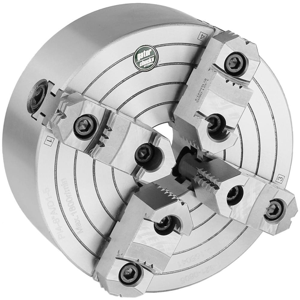 Manual Lathe Chuck: 4 Jaws, 8