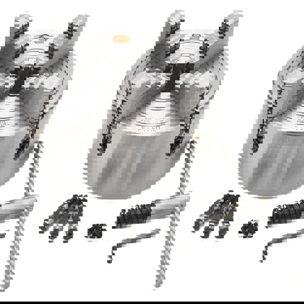 Manual Lathe Chuck: 4 Jaws, 10