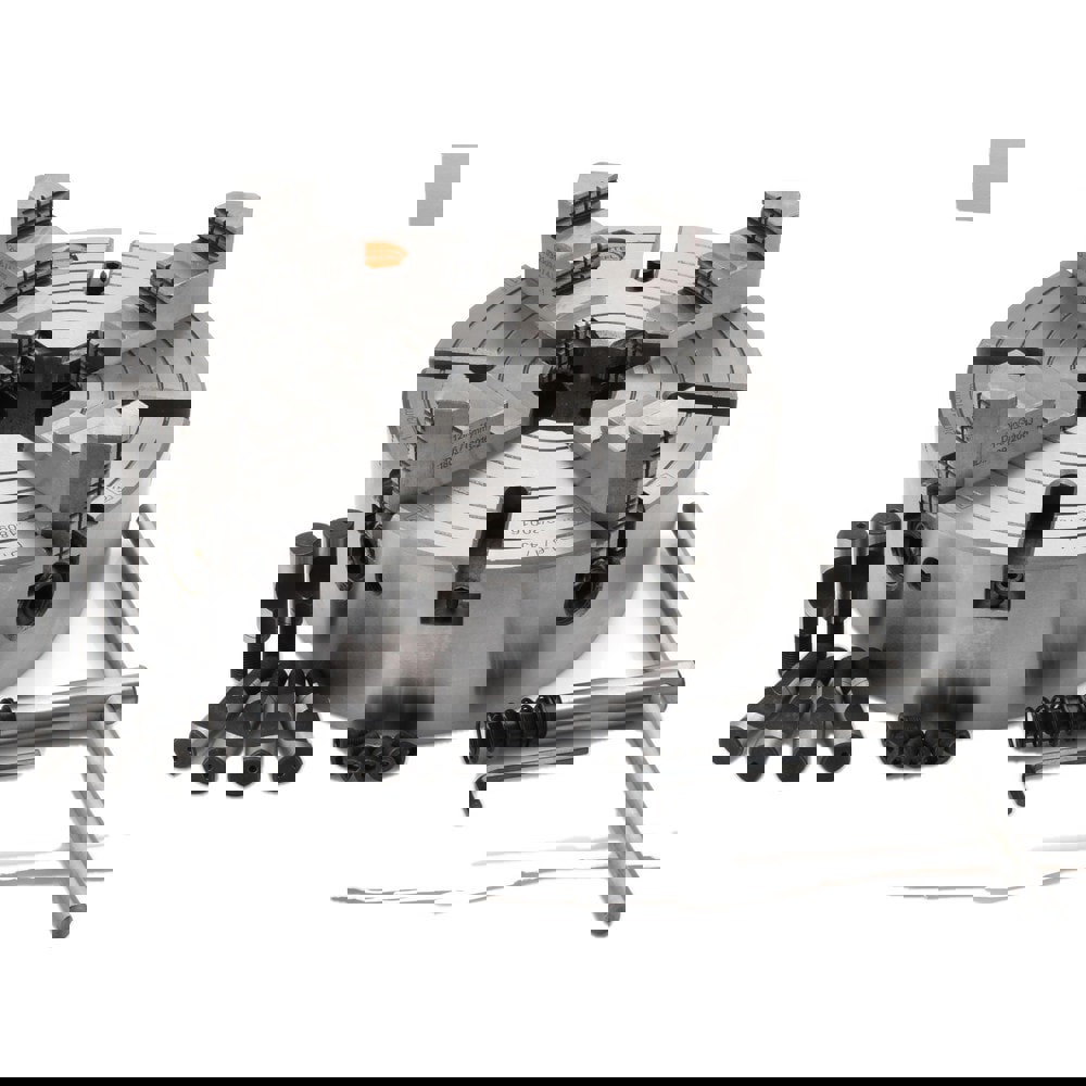 Manual Lathe Chuck: 4 Jaws, 12