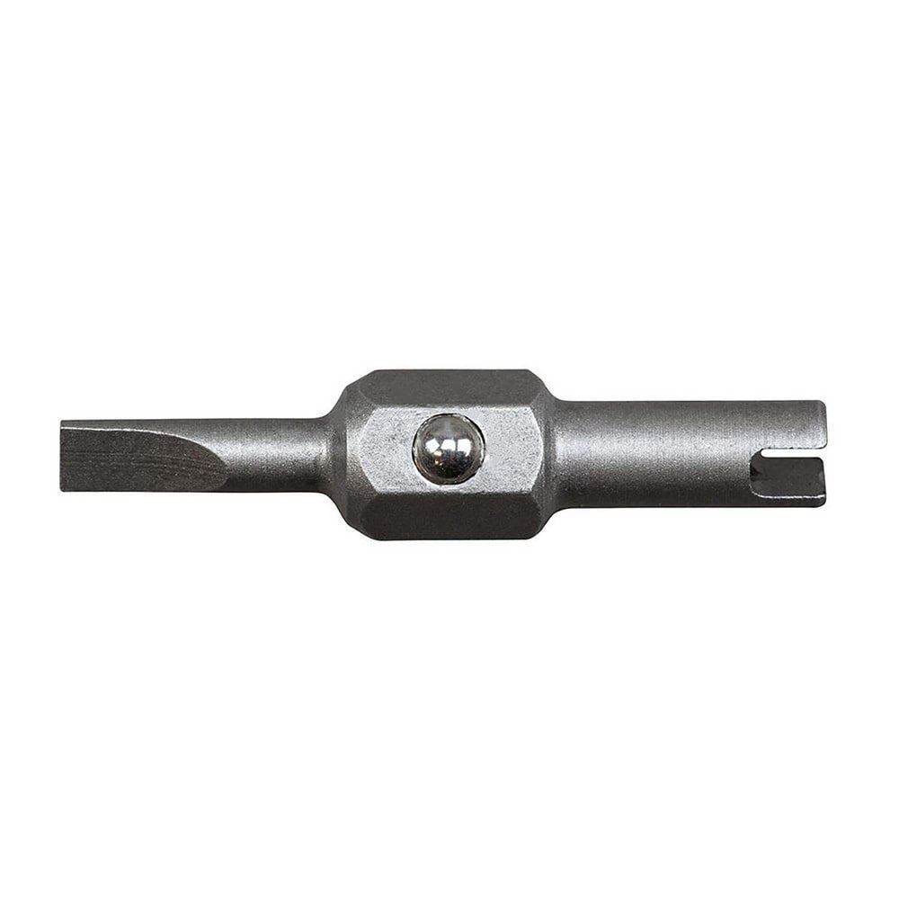 Specialty Screwdriver Bits; Bit Type: Slotted Bit ; Style: Slotted Bit ; End Type: Double End ; Overall Length (Decimal Inch): 1.2500 ; Material: Steel ; Magnetic: No
