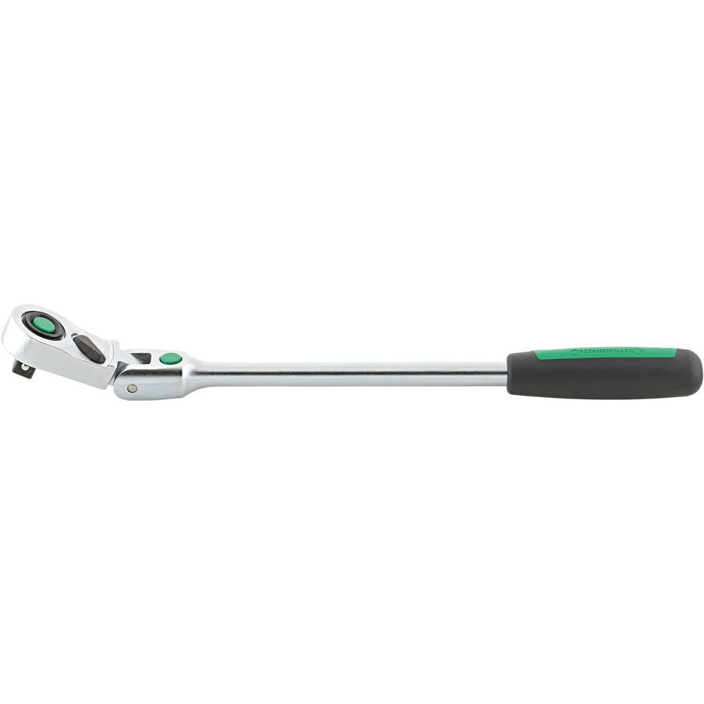 Ratchets; Tool Type: Quick-Release Ratchet; Reversible Ratchet ; Drive Size: 1/2 in ; Head Shape: Pear ; Head Style: Reversible; Flexible ; Material: Alloy Steel; Chrome ; Finish: Chrome-Plated