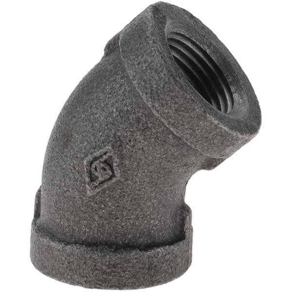 Black 45 &deg; Elbow: 3/8