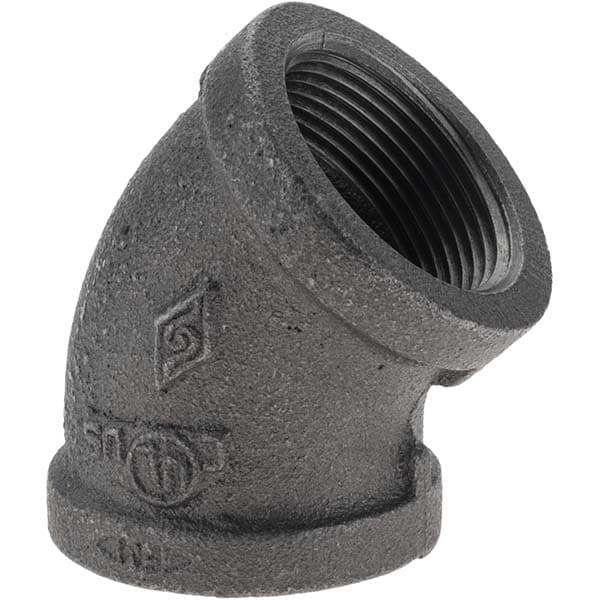 Black 45 &deg; Elbow: 1-1/4
