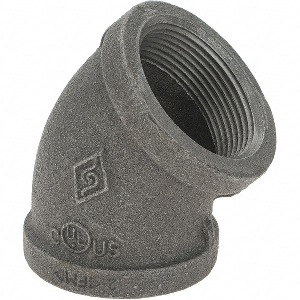 Black 45 &deg; Elbow: 1-1/2